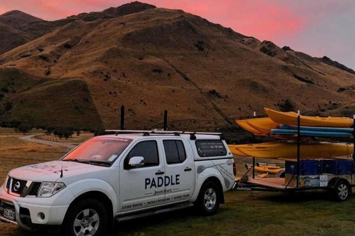 a car parked on the side of a mountain